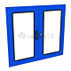 Двери MODUL 1000 (со стеклом) - 2 шт
