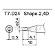 Наконечник Hakko T7-D24