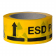 Клейкая лента желтого цвета с маркировкой ESD