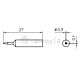 Паяльное жало Weller XNT 1SCNW (10 штук) в форме резца, хромированное 0,3x0,1 мм, 27 мм