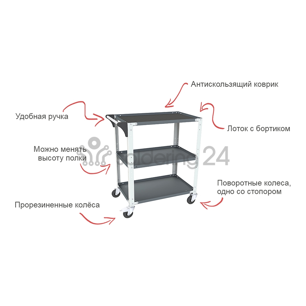 Купить ДВК КГ048831. Тележка SMART 1М - цена, описание товара, технические  характеристики, каталог производителя | soldering24.ru